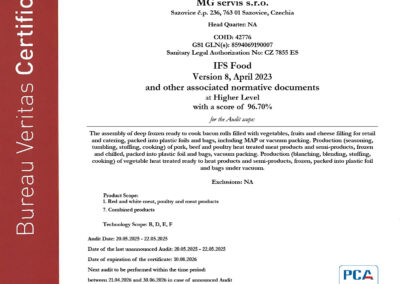 IFS certificate